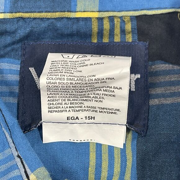 Wrangler Shirt Mens Medium Blue Western Tartan Plaid Pearl Snap Button Up NEW - Picture 5 of 11